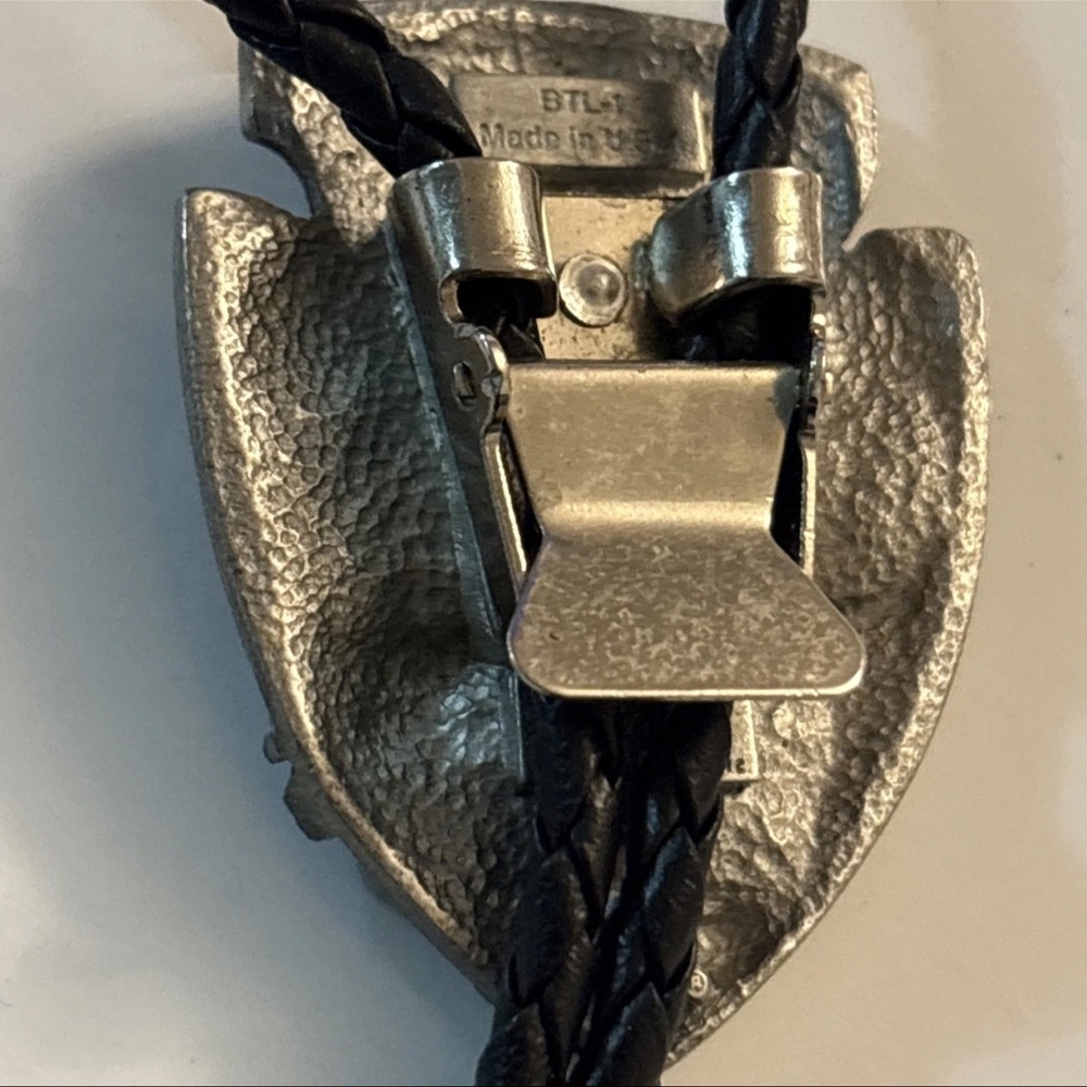 End of Trail Horse Bolo Tie Adjustable 36 inch Cord Antique Silver Made in USA - Picture 12 of 12